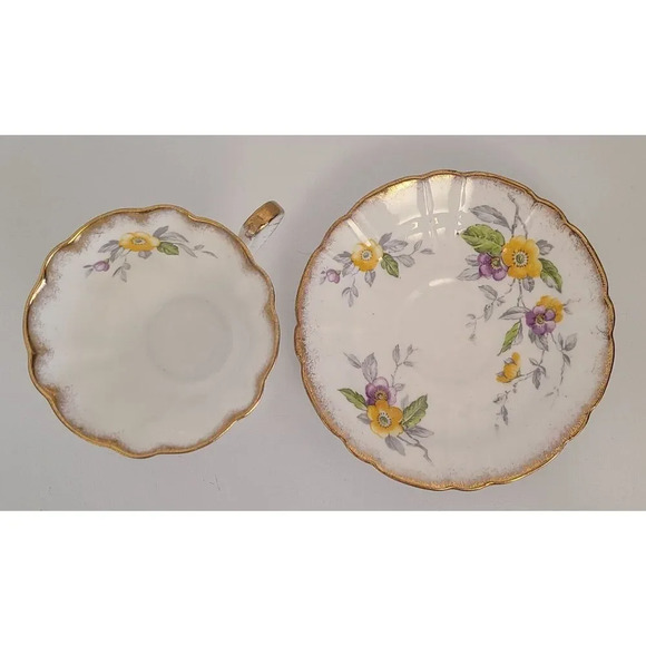 Rare Vintage Gladstone teacup‎ and saucer, bone china,ade in England - Picture 5 of 6